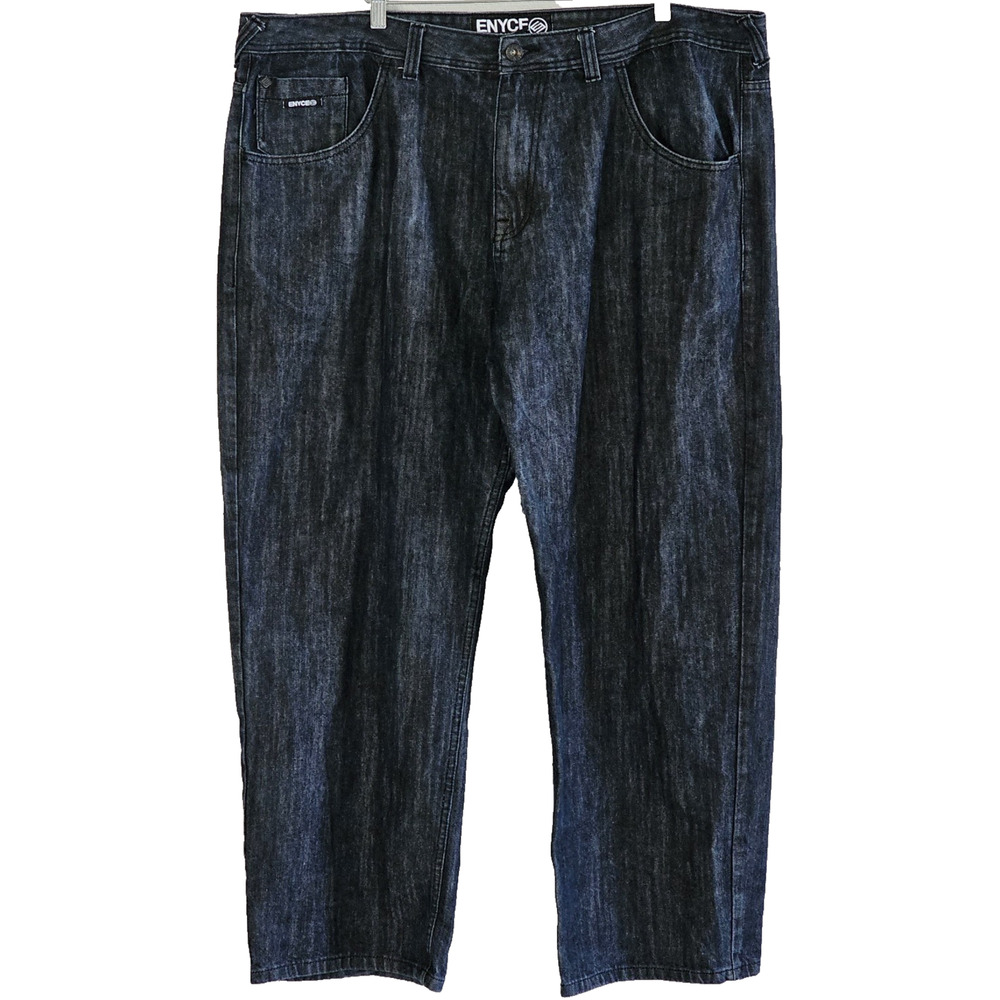 Enyce Sean Combs Mens Jeans Baggy HipHop Grunge WideLeg Skater Black Denim 48x30